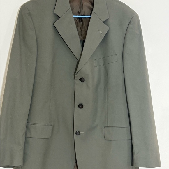 Brooks Brothers Brookscool Poplin  Men’s Soft Green  Suit Size 41 Reg Pants 35 - Picture 3 of 12